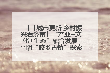 「城市更新 乡村振兴看济南」“产业+文化+生态”融合发展 平阴“胶乡古镇”探索振兴路径成效显著