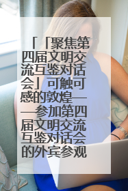 「聚焦第四届文明交流互鉴对话会」可触可感的敦煌——参加第四届文明交流互鉴对话会的外宾参观上元市集