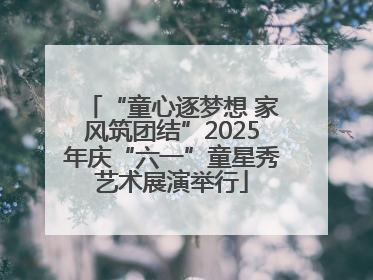 “童心逐梦想 家风筑团结”2025年庆“六一”童星秀艺术展演举行