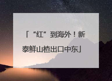 “红”到海外！新泰鲜山楂出口中东