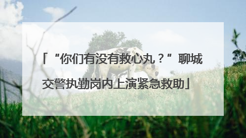 “你们有没有救心丸？”聊城交警执勤岗内上演紧急救助
