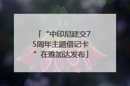 “中印尼建交75周年主题借记卡”在雅加达发布