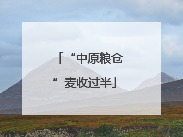 “中原粮仓”麦收过半