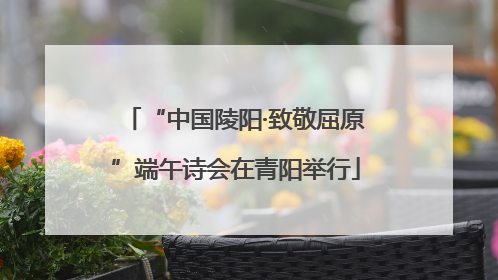 “中国陵阳·致敬屈原”端午诗会在青阳举行