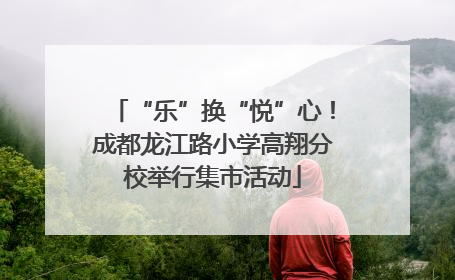 “乐”换“悦”心！成都龙江路小学高翔分校举行集市活动