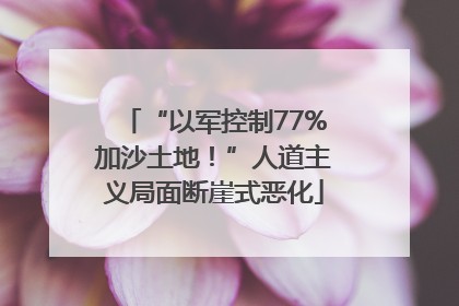 “以军控制77%加沙土地！”人道主义局面断崖式恶化