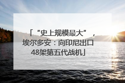 “史上规模最大”，埃尔多安：向印尼出口48架第五代战机