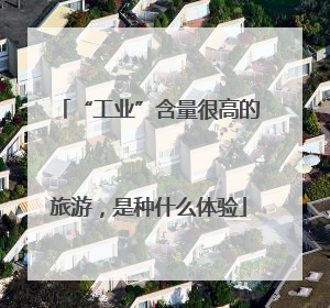 “工业”含量很高的旅游，是种什么体验