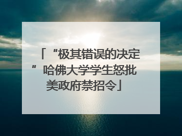 “极其错误的决定”哈佛大学学生怒批美政府禁招令