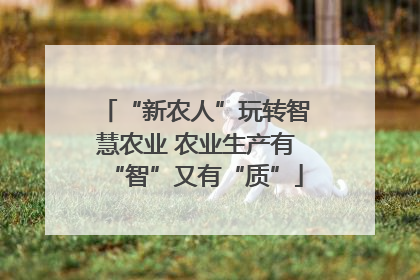 “新农人”玩转智慧农业 农业生产有“智”又有“质”