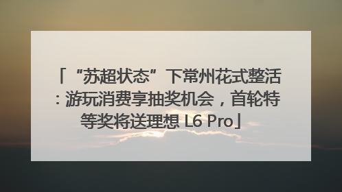 “苏超状态”下常州花式整活：游玩消费享抽奖机会，首轮特等奖将送理想 L6 Pro