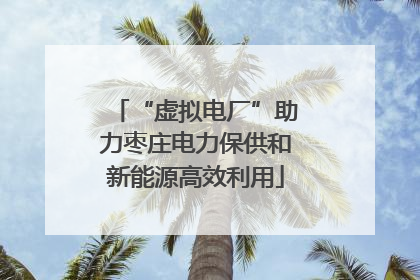 “虚拟电厂”助力枣庄电力保供和新能源高效利用