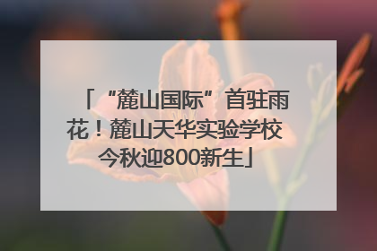 “麓山国际”首驻雨花！麓山天华实验学校今秋迎800新生