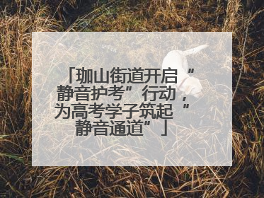 珈山街道开启“静音护考”行动，为高考学子筑起“静音通道”
