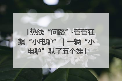热线“问路”·管管狂飙“小电驴”｜一辆“小电驴”驮了五个娃