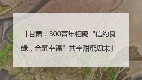 甘肃：300青年相聚“信约良缘，合筑幸福”共享甜蜜周末