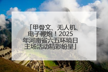 甲骨文、无人机、电子鞭炮！2025年河南省六五环境日主场活动精彩纷呈