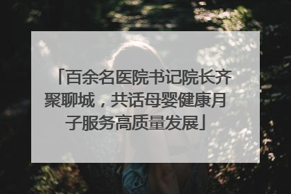百余名医院书记院长齐聚聊城，共话母婴健康月子服务高质量发展