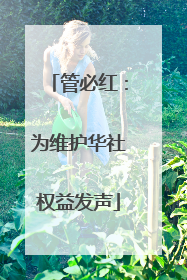 管必红：为维护华社权益发声
