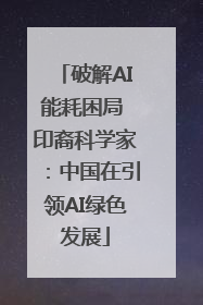 破解AI能耗困局 印裔科学家：中国在引领AI绿色发展