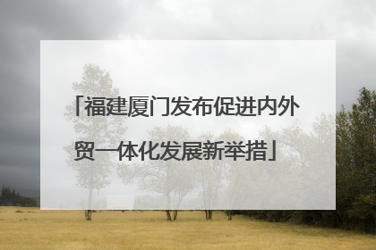 福建厦门发布促进内外贸一体化发展新举措