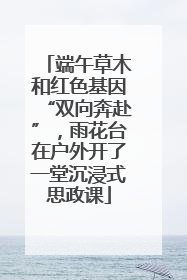端午草木和红色基因“双向奔赴”，雨花台在户外开了一堂沉浸式思政课