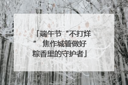 端午节“不打烊” 焦作城管做好粽香里的守护者