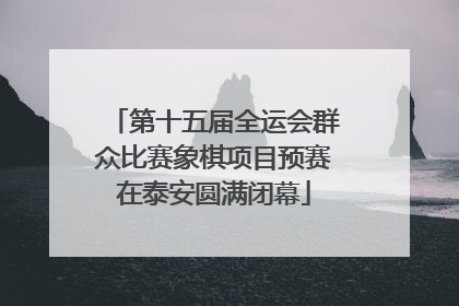 第十五届全运会群众比赛象棋项目预赛在泰安圆满闭幕