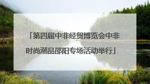 第四届中非经贸博览会中非时尚潮品邵阳专场活动举行