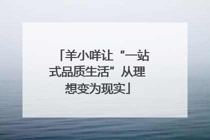 羊小咩让“一站式品质生活”从理想变为现实