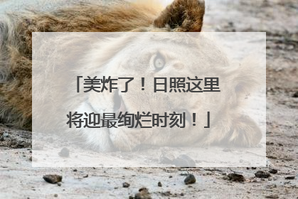 美炸了！日照这里将迎最绚烂时刻！