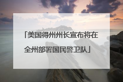 美国得州州长宣布将在全州部署国民警卫队