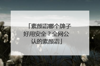 素颜霜哪个牌子好用安全？全网公认的素颜霜