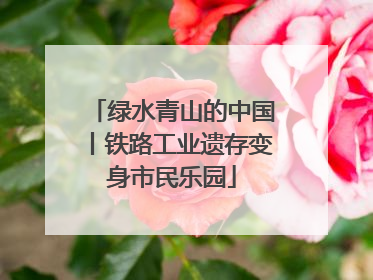 绿水青山的中国丨铁路工业遗存变身市民乐园