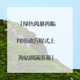 绿色风暴再临 FE电动方程式上海站圆满落幕