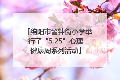 绵阳市警钟街小学举行了“5.25”心理健康周系列活动