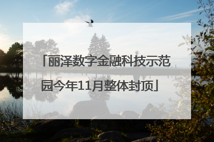 丽泽数字金融科技示范园今年11月整体封顶
