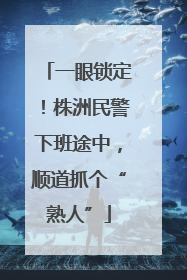 一眼锁定！株洲民警下班途中，顺道抓个“熟人”