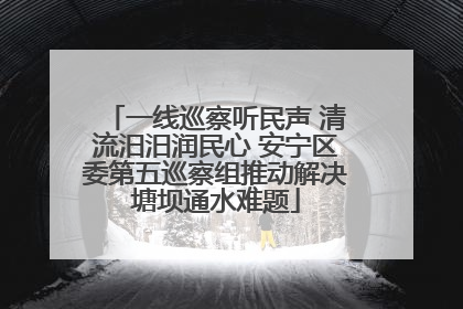 一线巡察听民声 清流汨汨润民心 安宁区委第五巡察组推动解决塘坝通水难题