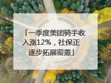 一季度美团骑手收入涨12%，社保正逐步拓展覆盖