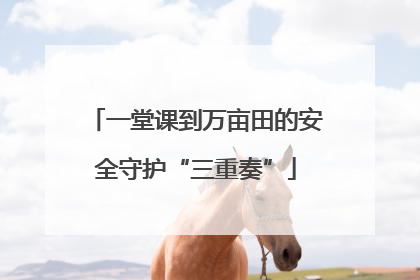 一堂课到万亩田的安全守护“三重奏”