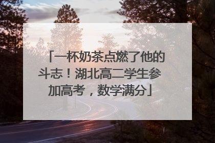 一杯奶茶点燃了他的斗志！湖北高二学生参加高考，数学满分