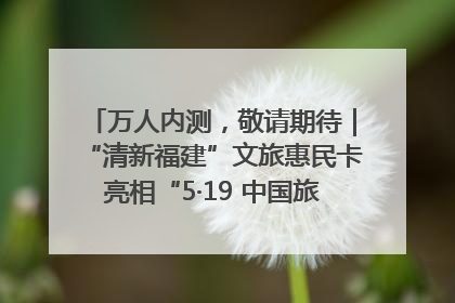 万人内测，敬请期待｜“清新福建”文旅惠民卡亮相“5·19 中国旅游日”福建分会场