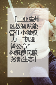 三亚崖州区数智赋能管住小微权力 “机器管公章”，构筑便民服务新生态