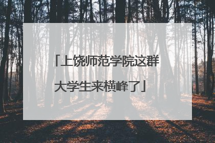 上饶师范学院这群大学生来横峰了