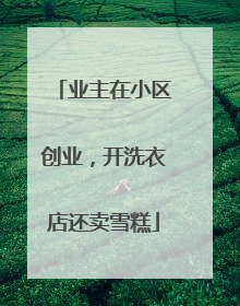 业主在小区创业，开洗衣店还卖雪糕