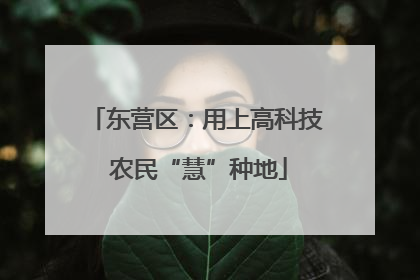 东营区：用上高科技 农民“慧”种地