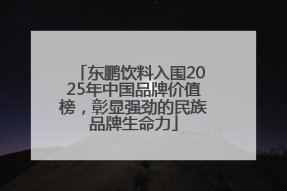 东鹏饮料入围2025年中国品牌价值榜，彰显强劲的民族品牌生命力