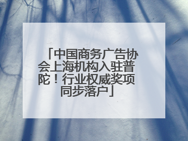 中国商务广告协会上海机构入驻普陀！行业权威奖项同步落户