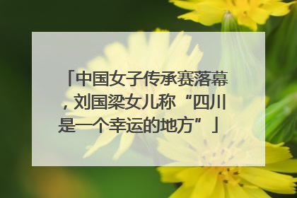 中国女子传承赛落幕，刘国梁女儿称“四川是一个幸运的地方”